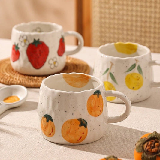 Cartoon Fruit Ceramic Tea Mugs - Hemkonst