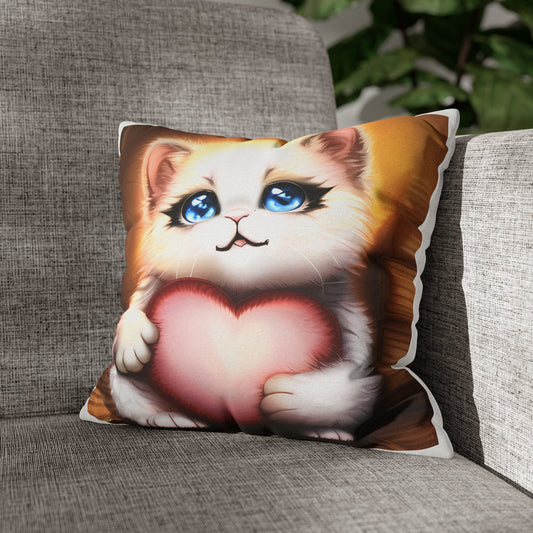 Loving Cat Polyester Cushion Case - Hemkonst