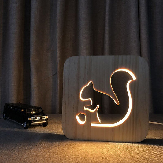 Wooden Animal Display Lamp - Hemkonst