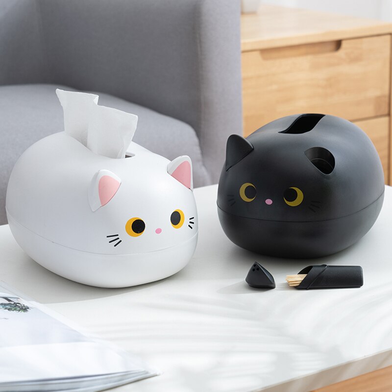 Nordic Kawaii Cat Tissue Box