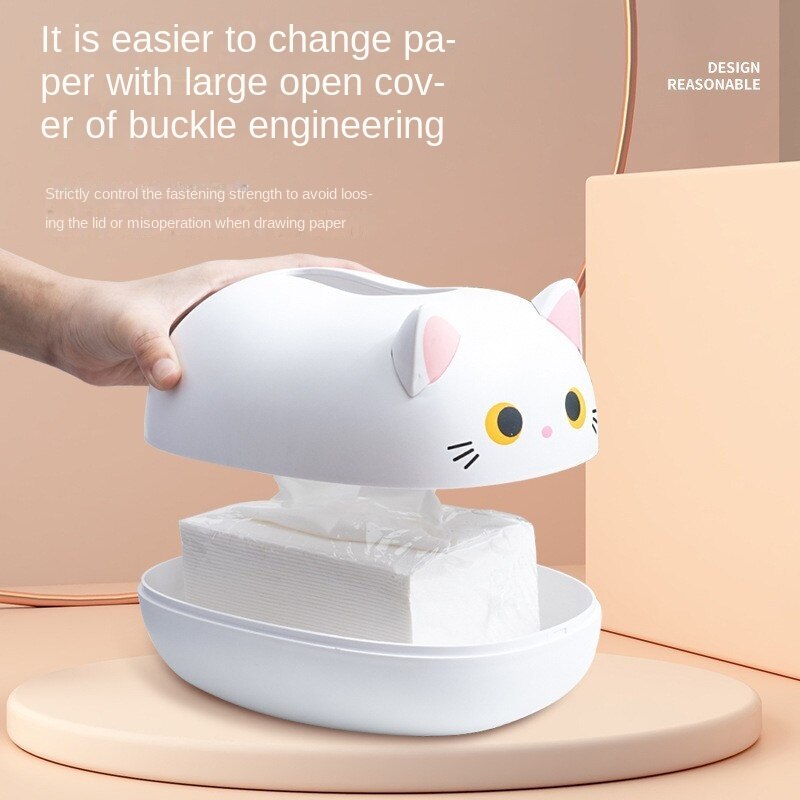 Nordic Kawaii Cat Tissue Box