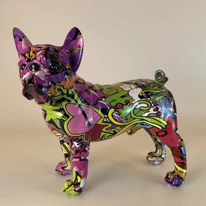 Graffiti French Bulldog Statue