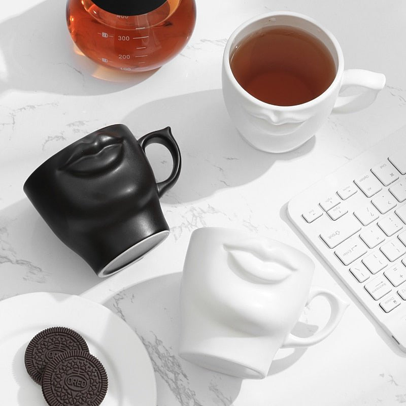 3D Mouth Ceramic Coffee Mug - Hemkonst