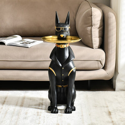 Cool Doberman Butler with Tray - Hemkonst