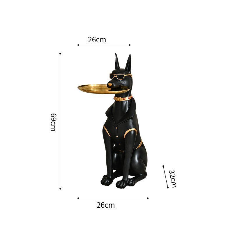 Cool Doberman Butler with Tray - Hemkonst