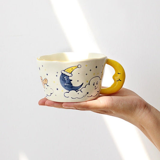 Cute Bear Moon Ceramic Mug - Hemkonst