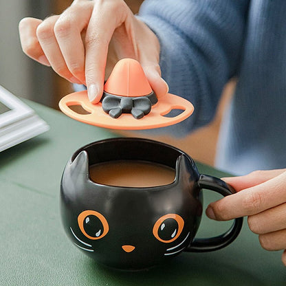 Cute Mysterious Black Cat Coffee Mug - Hemkonst