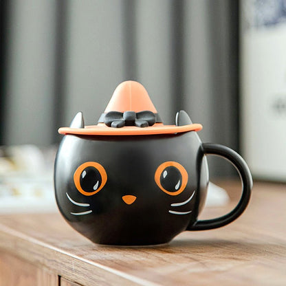 Cute Mysterious Black Cat Coffee Mug - Hemkonst