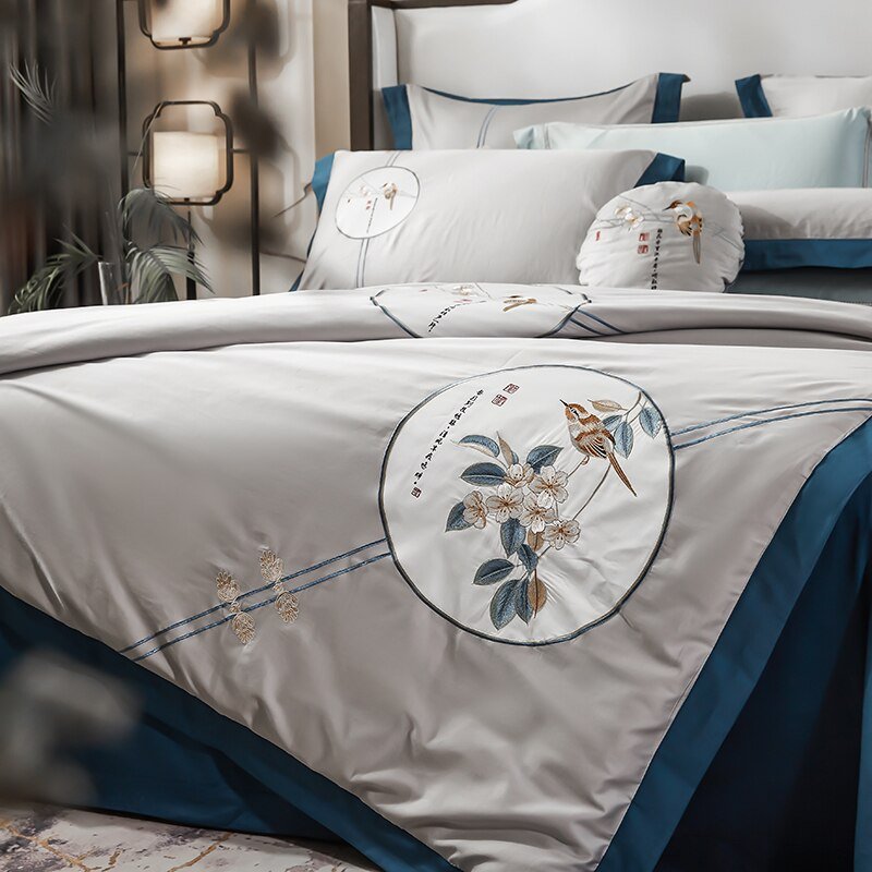 Flower & Bird Bedding Set - Hemkonst