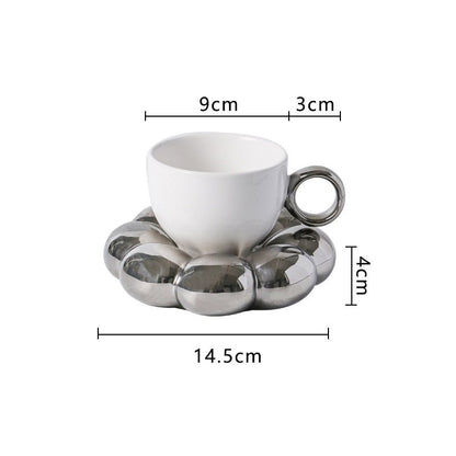 Flower Coffee Cup And Saucer Mug Set - Hemkonst