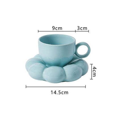 Flower Coffee Cup And Saucer Mug Set - Hemkonst