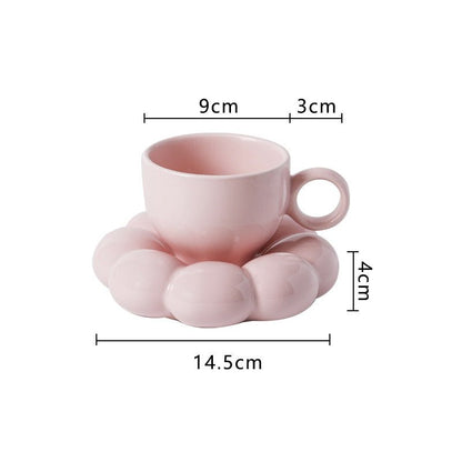 Flower Coffee Cup And Saucer Mug Set - Hemkonst