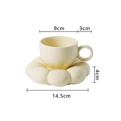 Flower Coffee Cup And Saucer Mug Set - Hemkonst