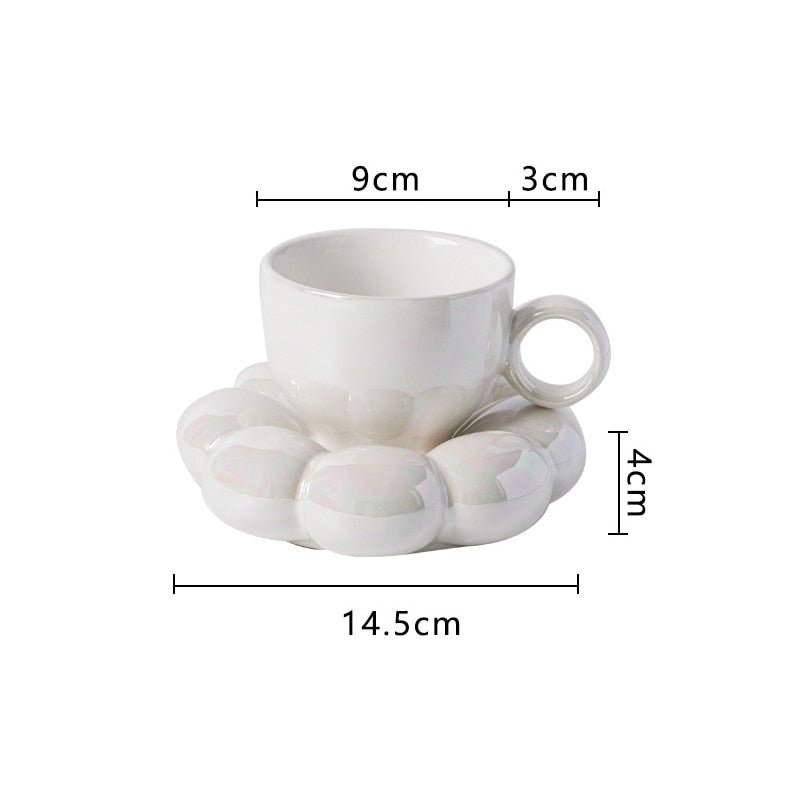 Flower Coffee Cup And Saucer Mug Set - Hemkonst