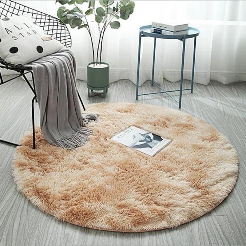 Fluffy Plush Round Carpet - Hemkonst