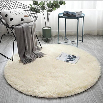 Fluffy Plush Round Carpet - Hemkonst