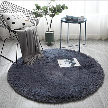 Fluffy Plush Round Carpet - Hemkonst