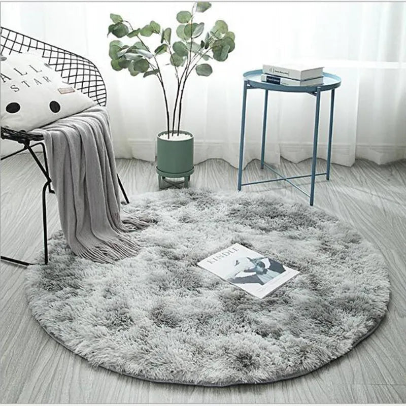 Fluffy Plush Round Carpet - Hemkonst