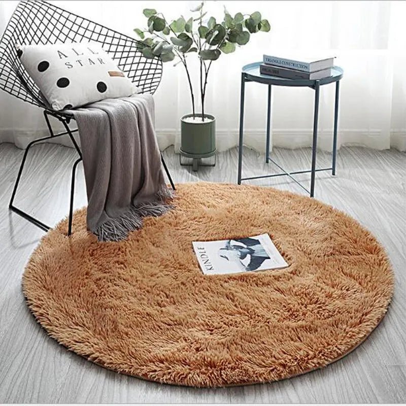 Fluffy Plush Round Carpet - Hemkonst