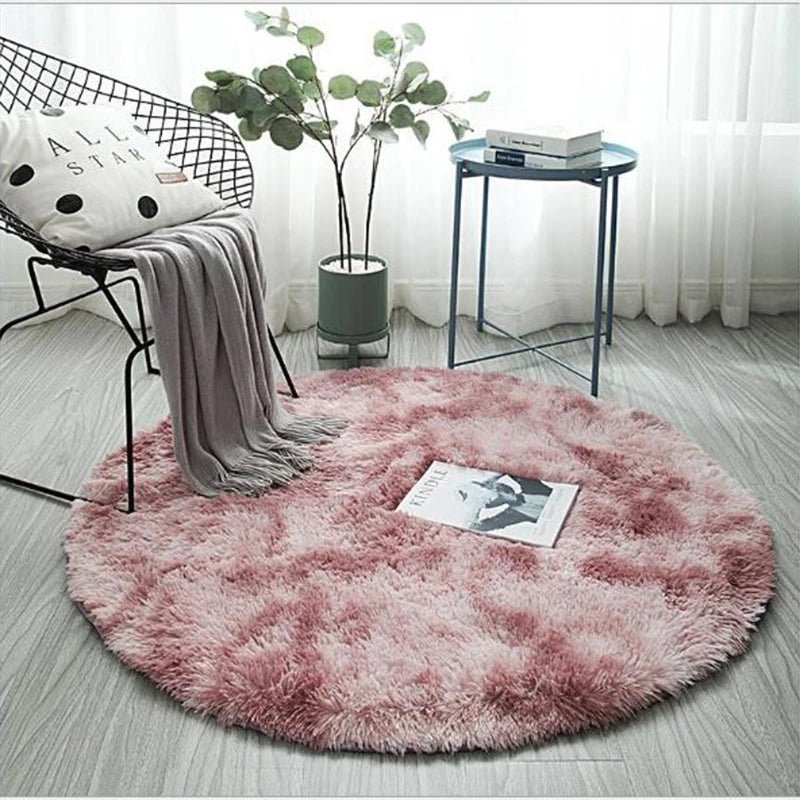 Fluffy Plush Round Carpet - Hemkonst