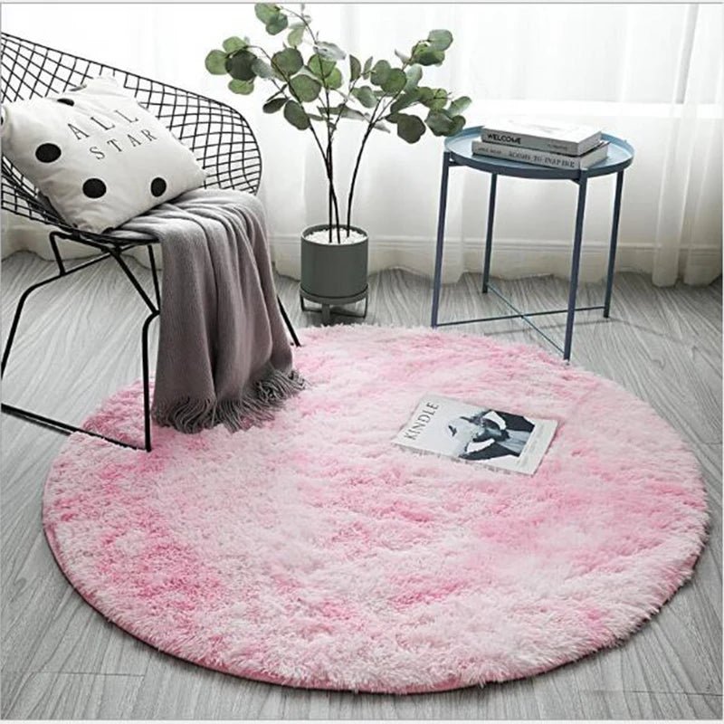 Fluffy Plush Round Carpet - Hemkonst