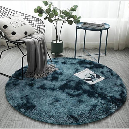 Fluffy Plush Round Carpet - Hemkonst