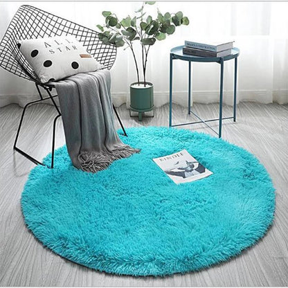 Fluffy Plush Round Carpet - Hemkonst