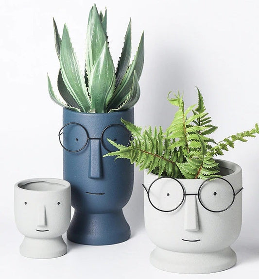Glasses Boy Plant Pot - Hemkonst
