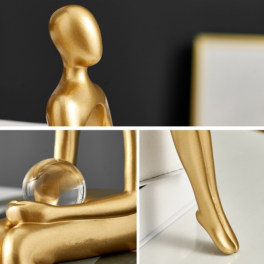 Golden Abstract Human Figures - Hemkonst