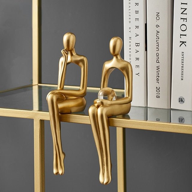 Golden Abstract Human Figures - Hemkonst