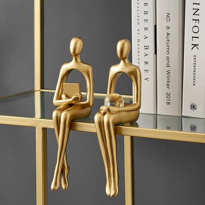 Golden Abstract Human Figures - Hemkonst