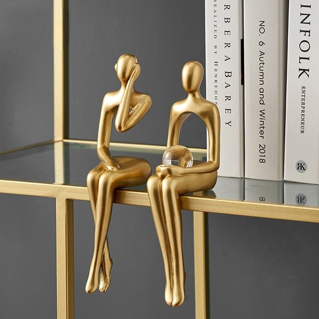 Golden Abstract Human Figures - Hemkonst