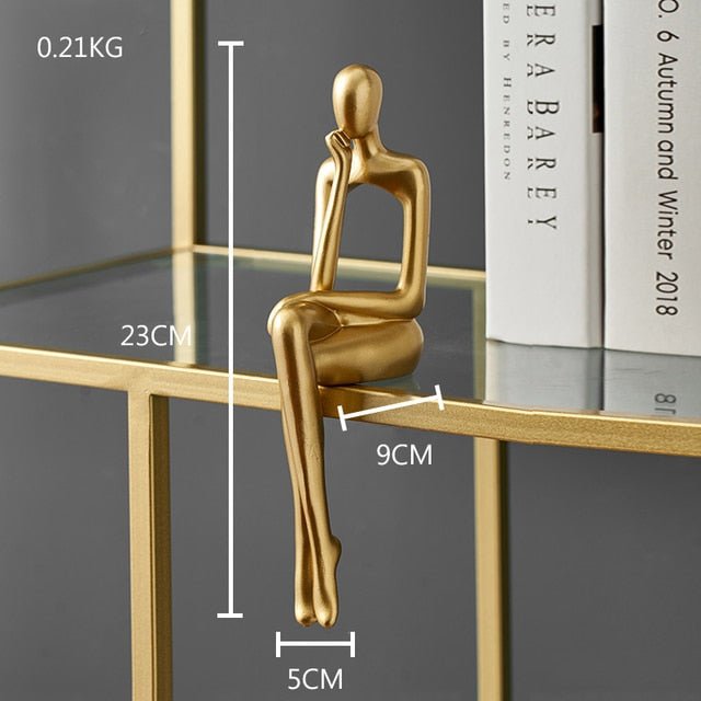 Golden Abstract Human Figures - Hemkonst