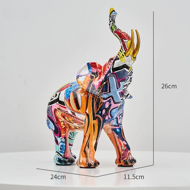 Graffiti Elephant Sculpture - Hemkonst