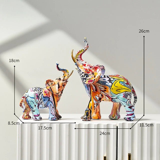 Graffiti Elephant Sculpture - Hemkonst