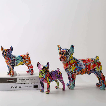 Graffiti French Bulldog Statue - Hemkonst