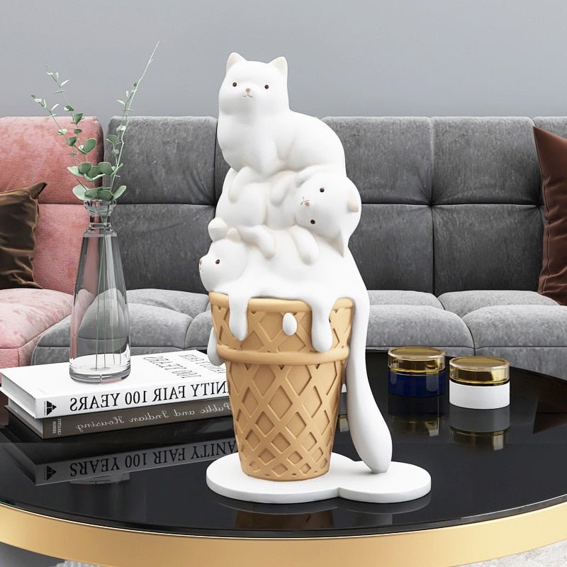 Ice Cream Cat Sculpture - Hemkonst