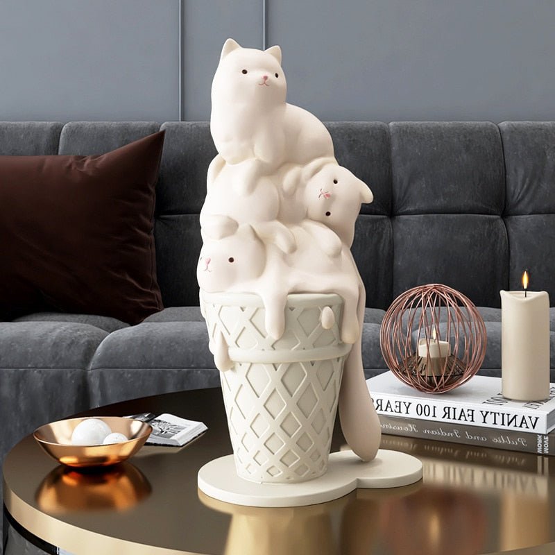 Ice Cream Cat Sculpture - Hemkonst