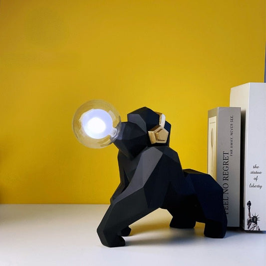 Light Bulb Gorilla Sculpture Figurine - Hemkonst