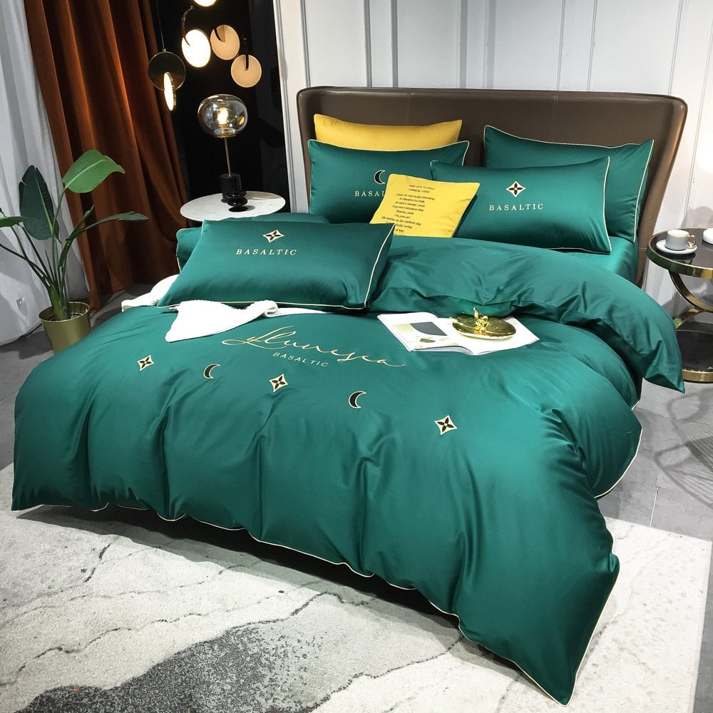 Little Bee Cotton Green Bedding Set - Hemkonst