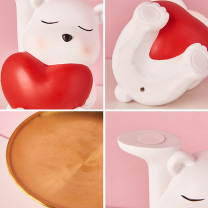 Love Heart Polar Bear Storage Tray - Hemkonst