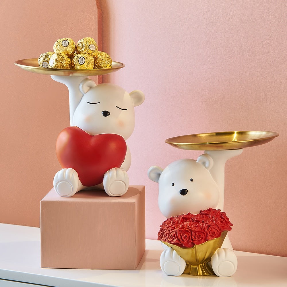 Love Heart Polar Bear Storage Tray - Hemkonst