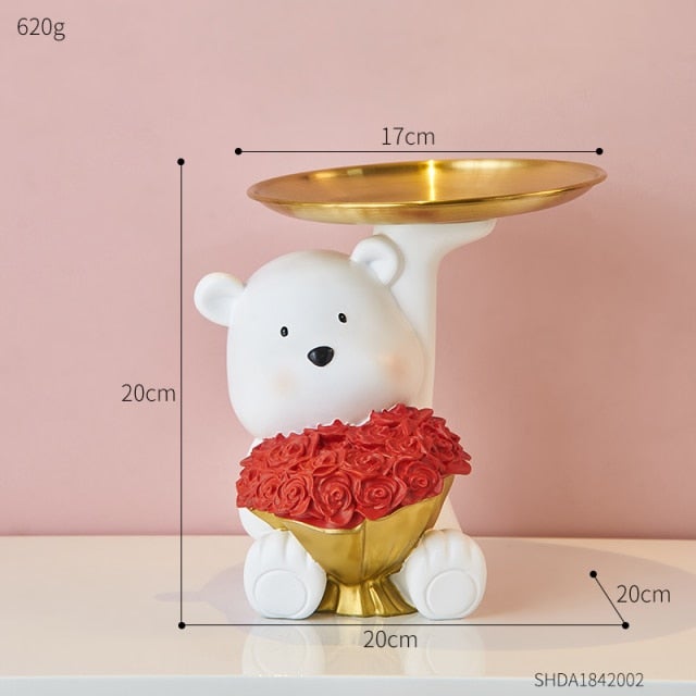 Love Heart Polar Bear Storage Tray - Hemkonst