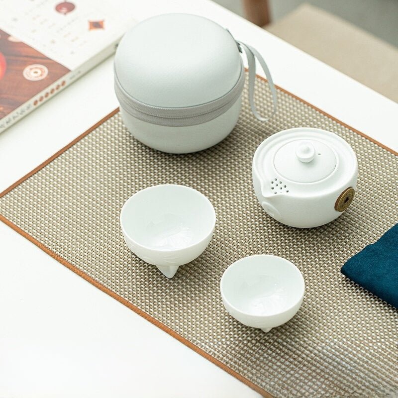 LUWU Ceramic Portable Travel Teapot Set - Hemkonst