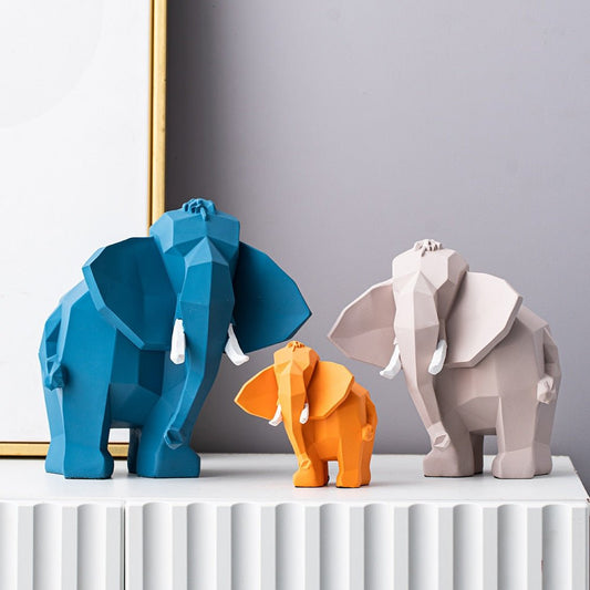 Nordic Geometric Elephant Sculpture - Hemkonst