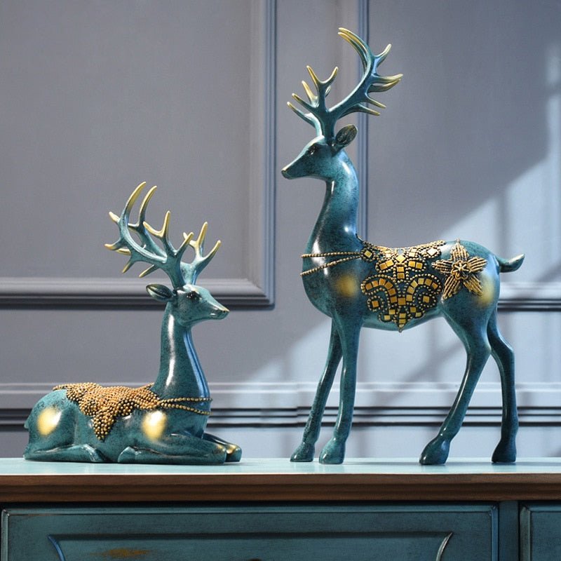 Nordic home decoration Deer Resin Statue - Hemkonst