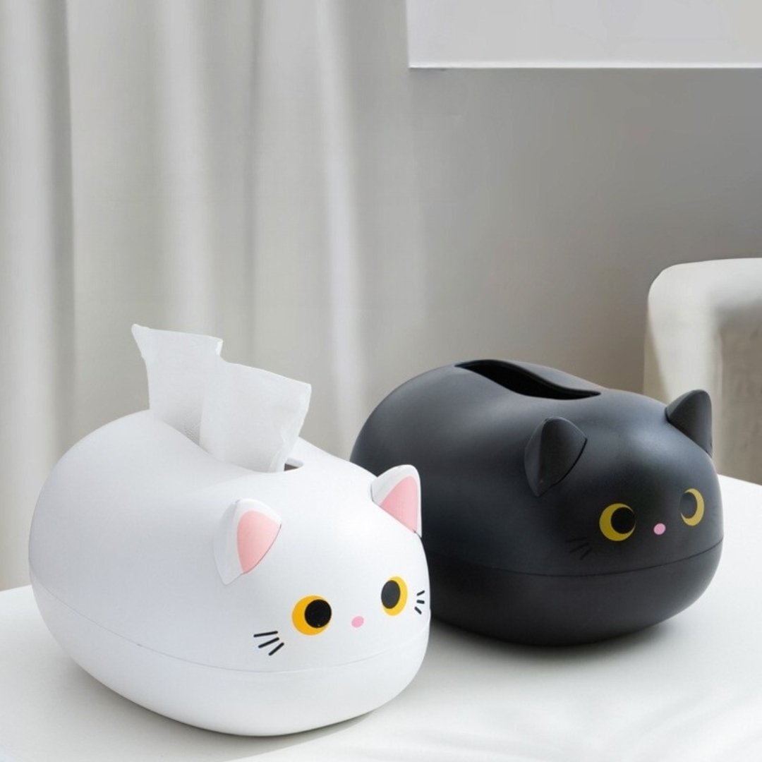 Nordic Kawaii Cat Tissue Box - Hemkonst