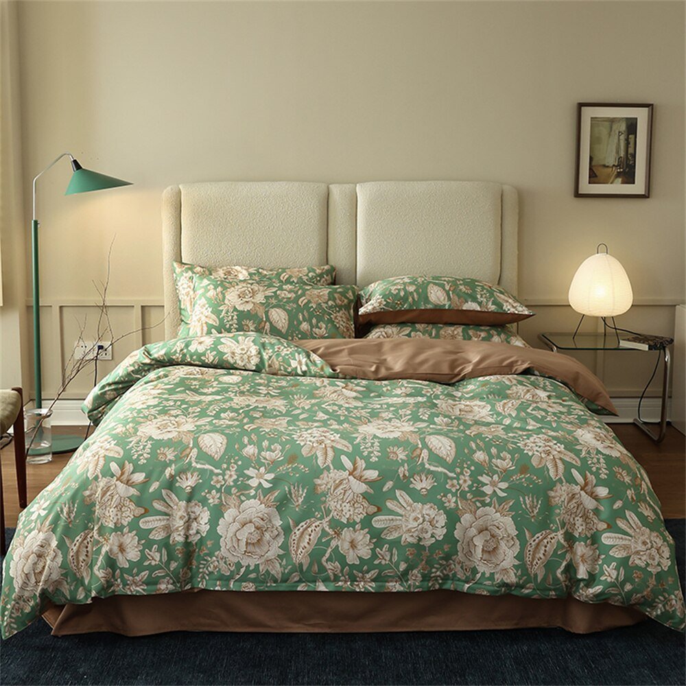 Pink Pastoral Flowers Bedding Set - Hemkonst