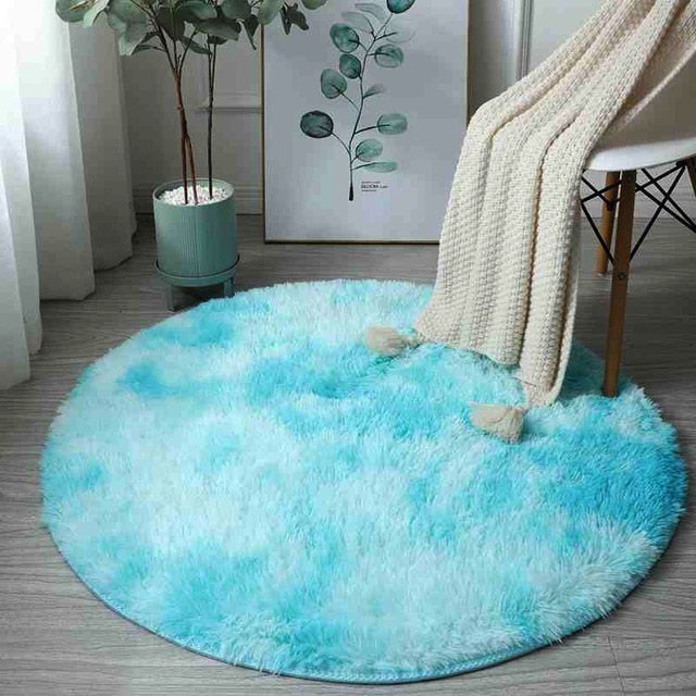 Rainbow Fluffy Rug - Hemkonst