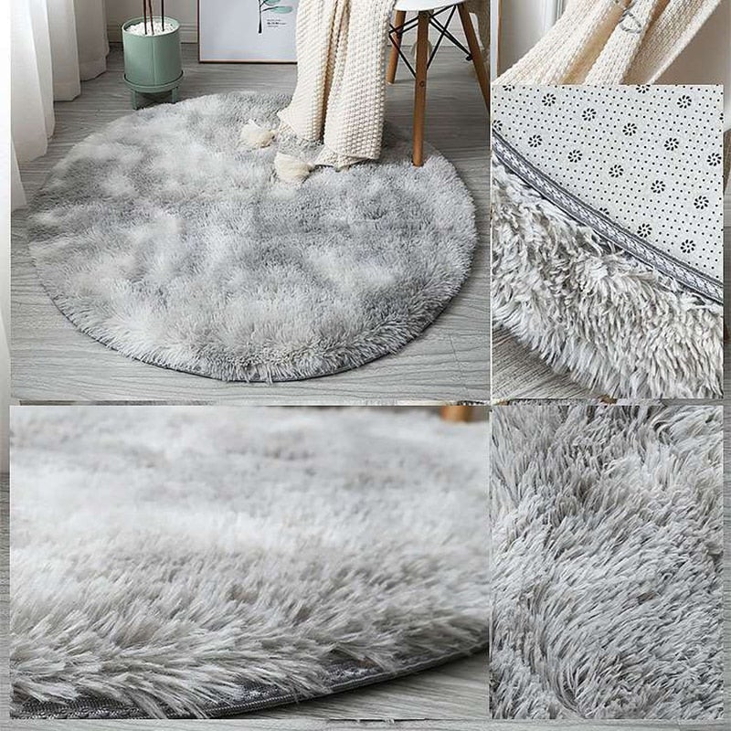 Rainbow Fluffy Rug - Hemkonst